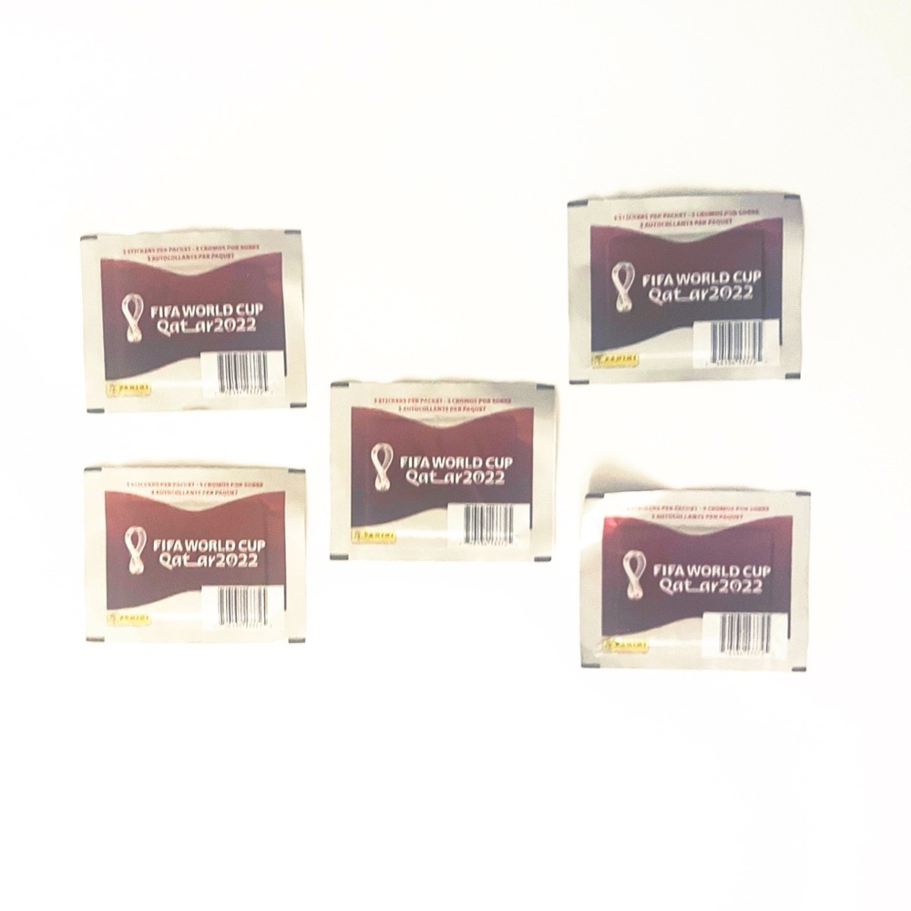 FIFA World Cup Qatar 2022 - Set of 5 Unopened Surprise Sticker Packs
